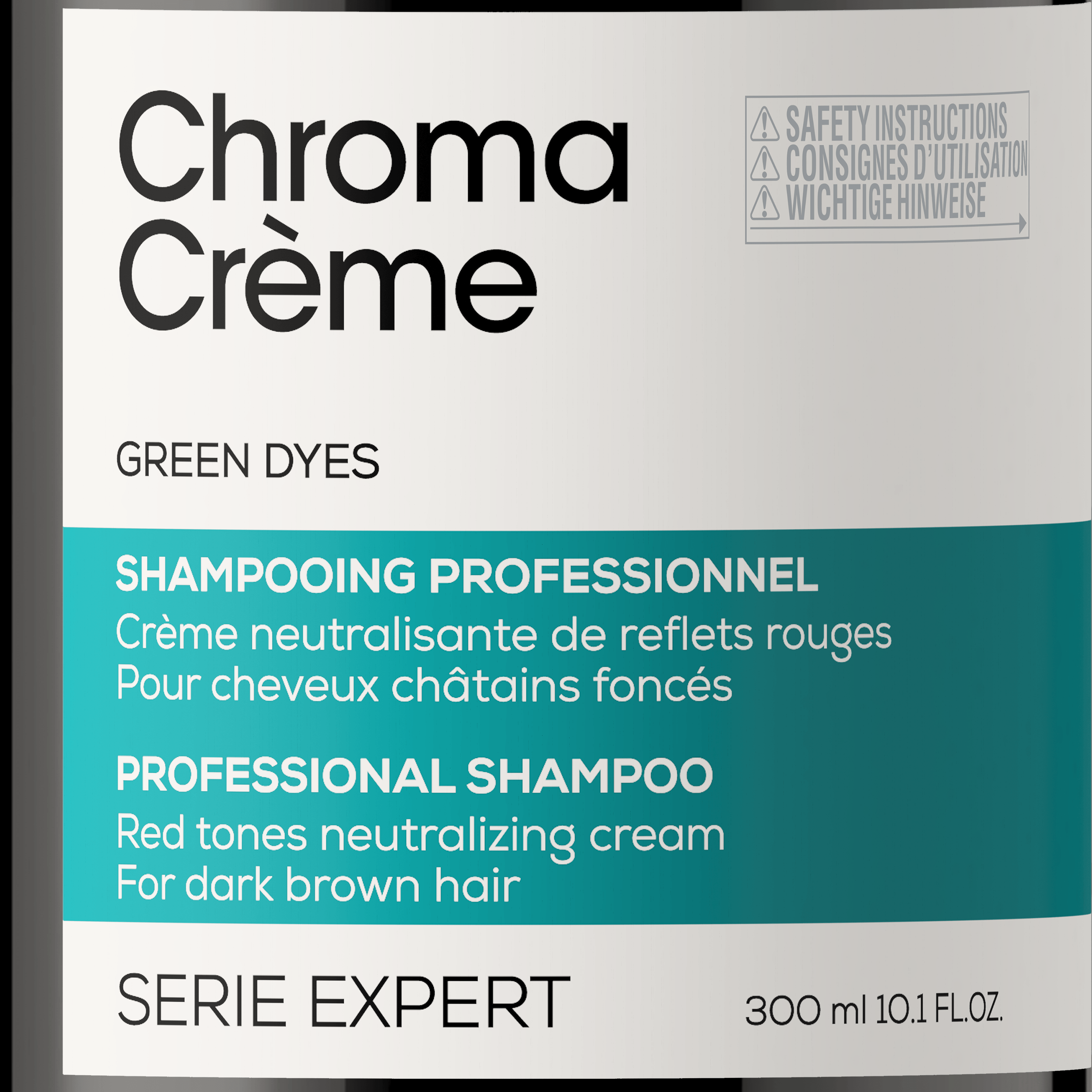 ChromaCrème_3000x3000_GreenShampoo300ML_PackshotZoomFront_3474637044954